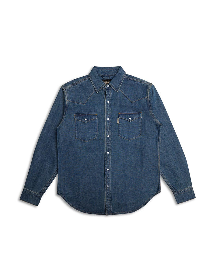 Harrier Denim Shirt - Bleach Wash, view 5|Flatlay