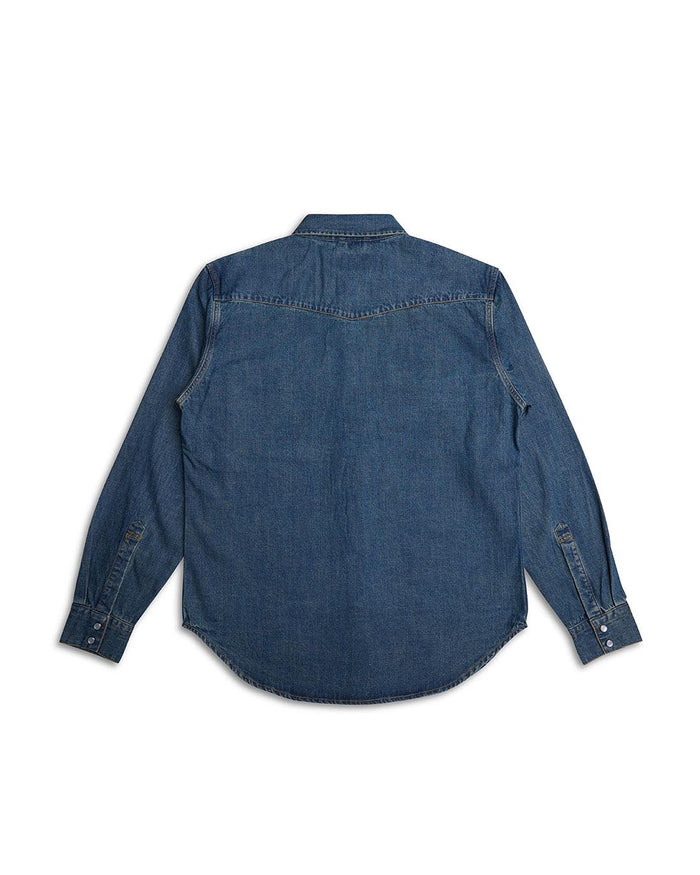 Harrier Denim Shirt - Bleach Wash, view 6|Flatlay