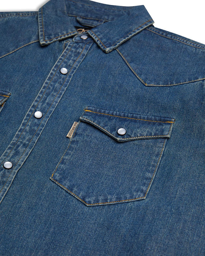 Harrier Denim Shirt - Bleach Wash, view 7|Flatlay