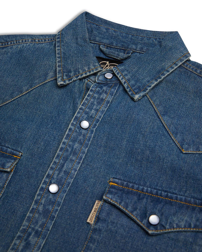 Harrier Denim Shirt - Bleach Wash, view 8|Flatlay
