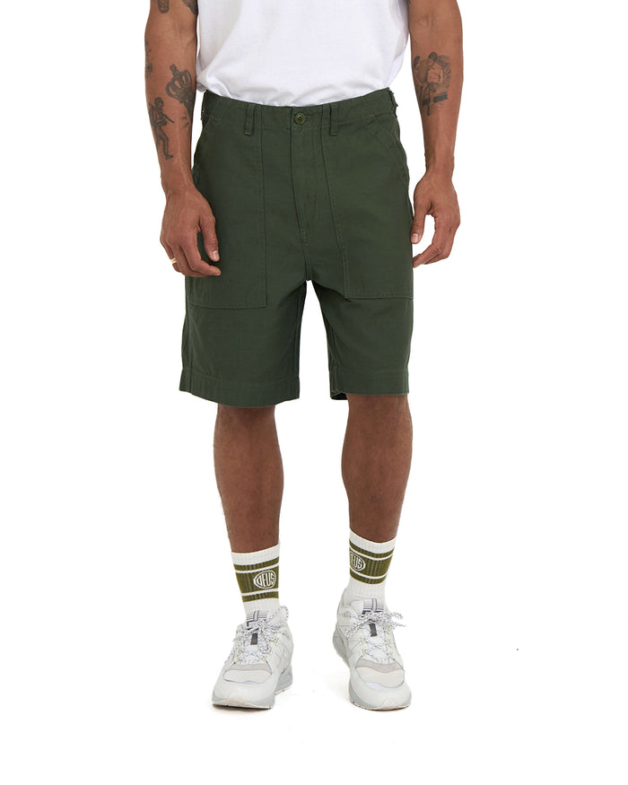 Harris Cordura Fatigue Short - Olive, view 1|Model