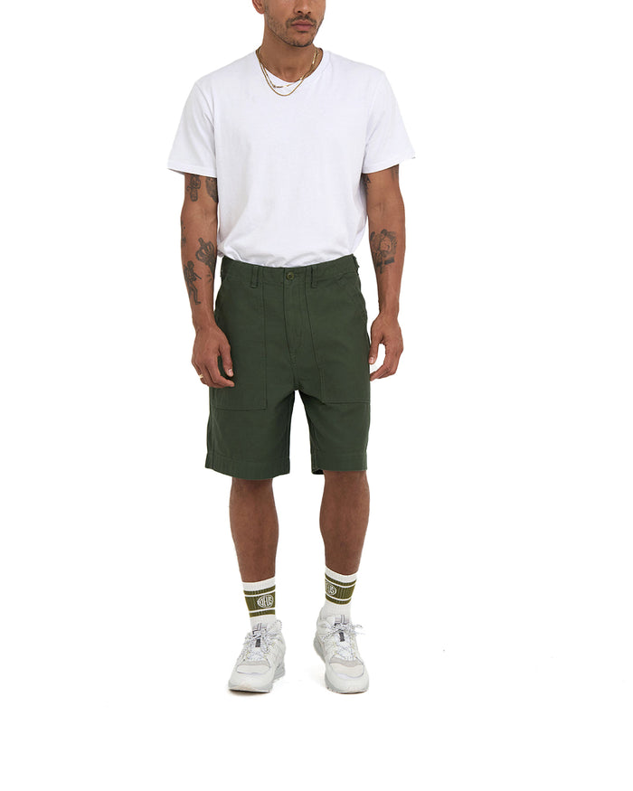Harris Cordura Fatigue Short - Olive, view 3|Model