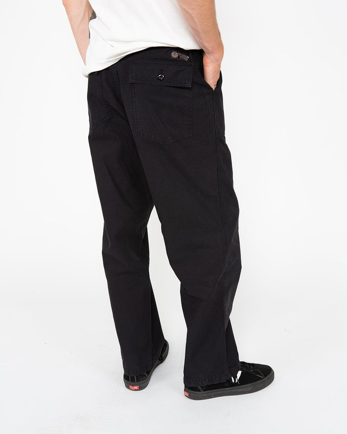 Harris Cropped Fatigue Pant - Black, view 3|Model