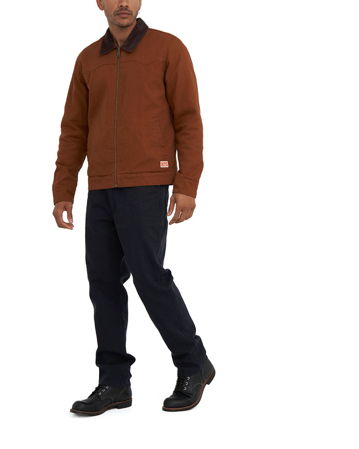 Hawk Canvas Jacket - Tan, view 4|Model
