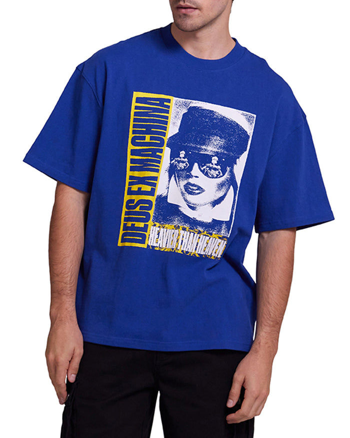 Heavier Than Heaven Tee - True Blue, view 1|Model