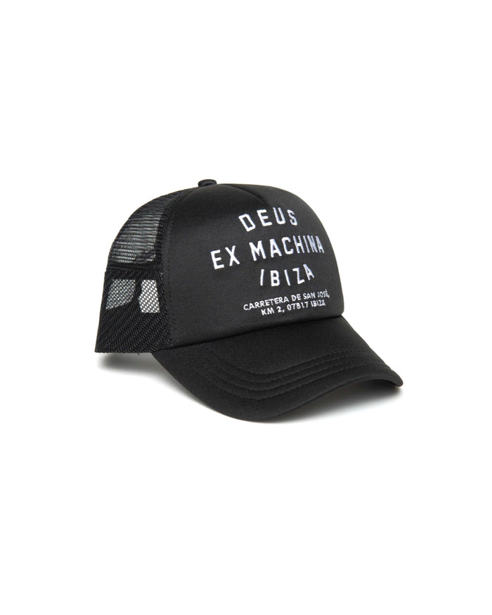 Ibiza Trucker Hat - Black, view 1|Flatlay