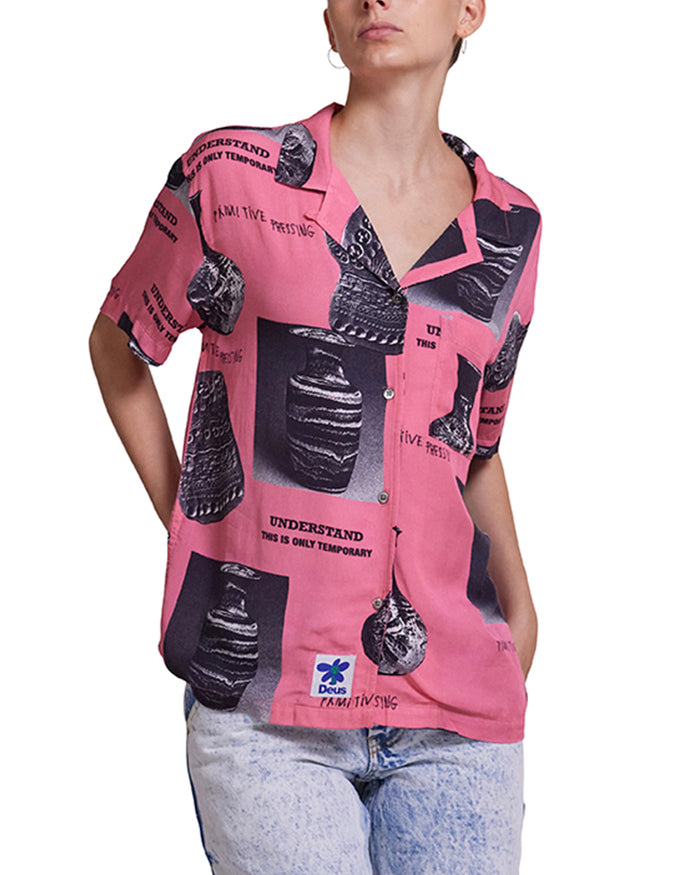 Impermanence Short Sleeve Shirt - Ghosted Confetti, view 1|Model