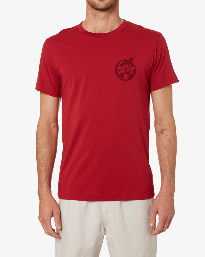 Irreverence Tee - Jester Red, view 1|Model