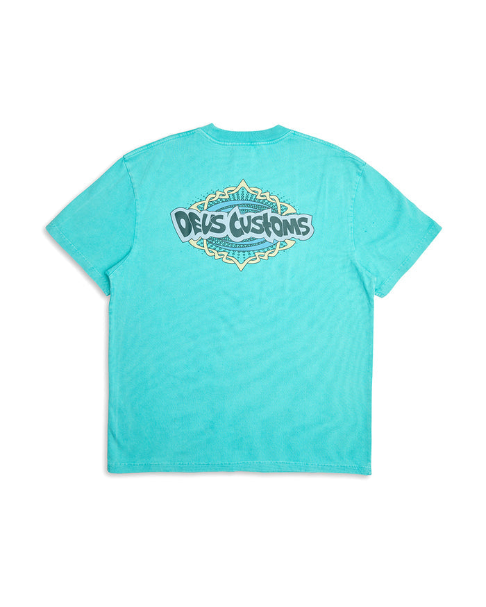 Jam Tee - Blue Turquoise, view 5|Flatlay