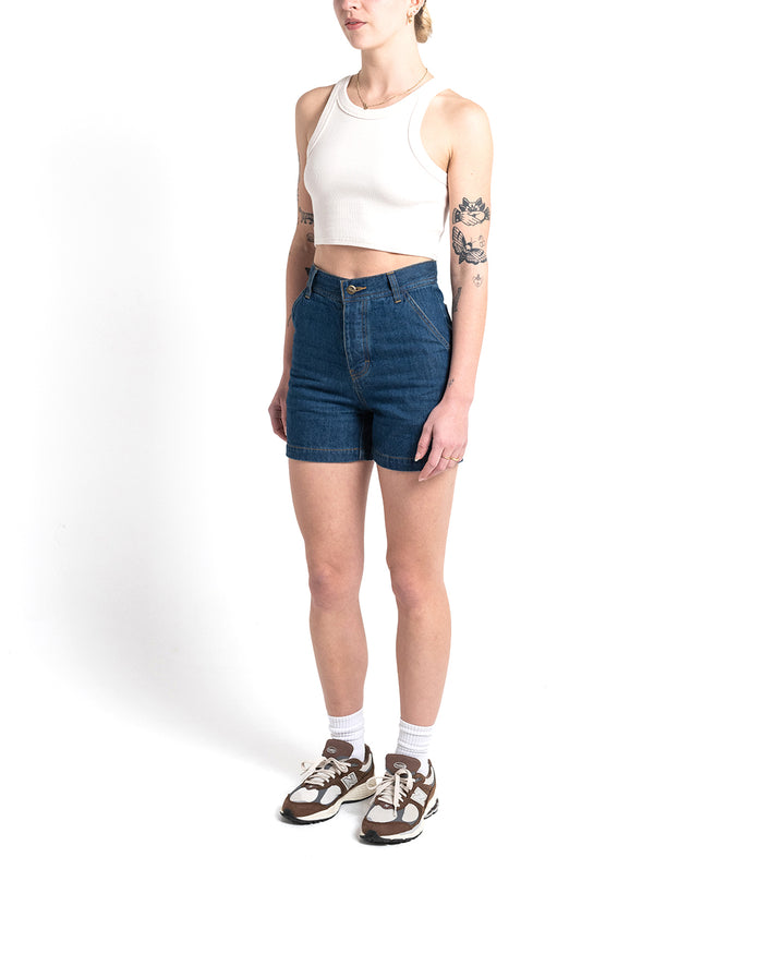 Kaiman Short Vintage - Blue Denim, view 3|Model