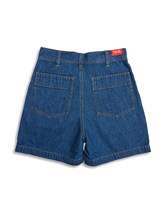 Kaiman Short Vintage - Blue Denim, view 5|Flatlay