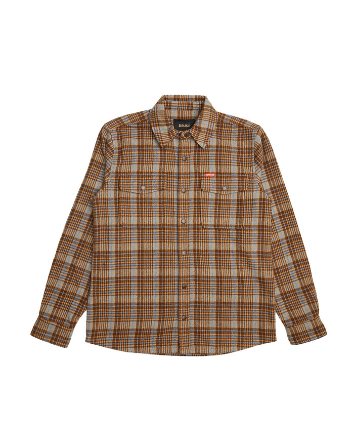 Kalyn Check Shirt - Brown Check, view 5|Flatlay