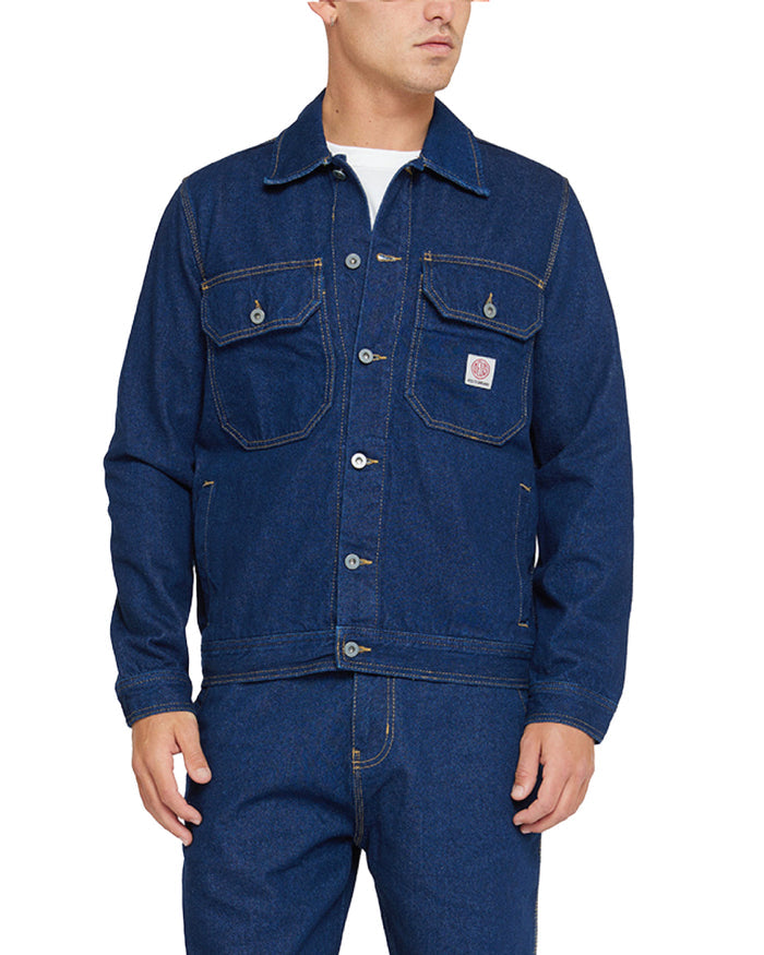 Kanan Work Jacket - Dry Indigo, view 1|Model