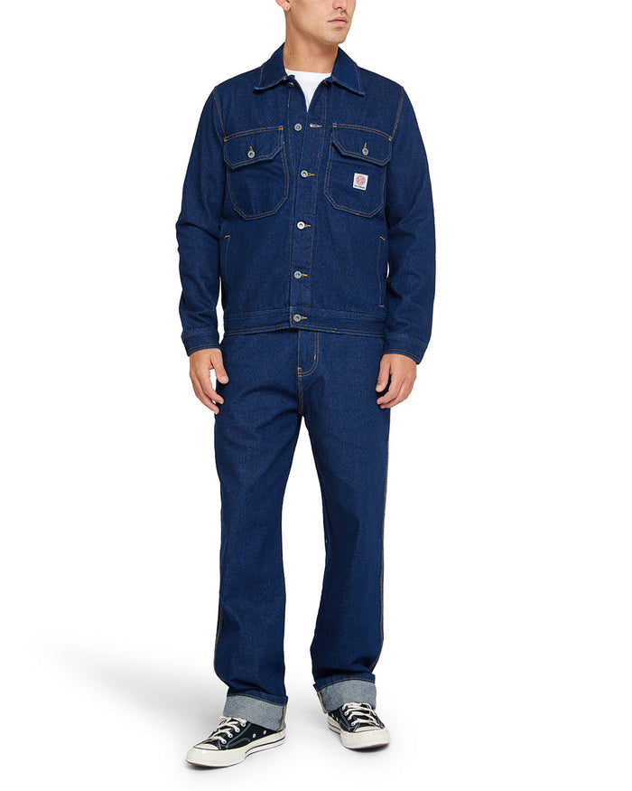 Kanan Work Jacket - Dry Indigo, view 3|Model