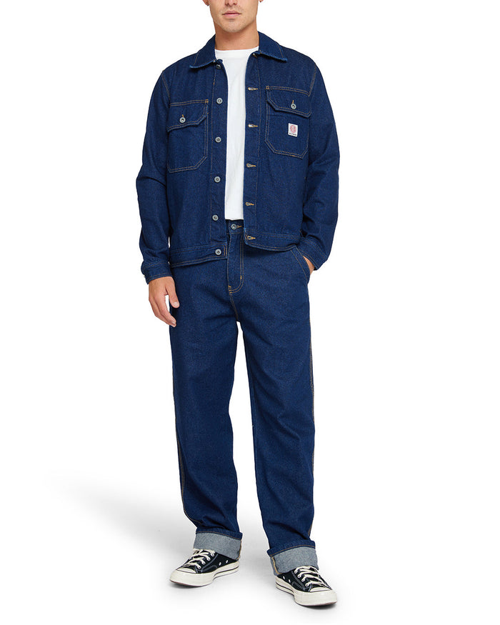 Kanan Work Jacket - Dry Indigo, view 4|Model