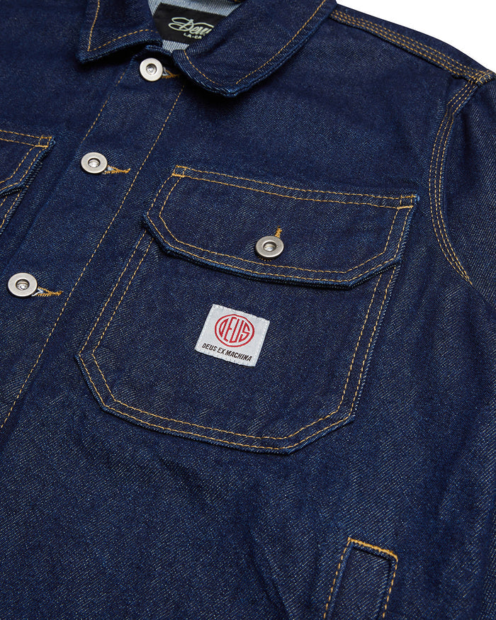 Kanan Work Jacket - Dry Indigo, view 7|Flatlay
