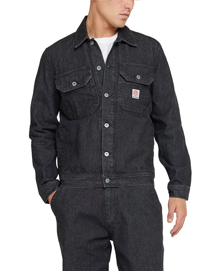 Kanan Work Jacket - Washed Black, view 1|Model