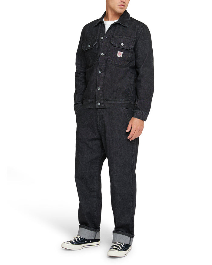 Kanan Work Jacket - Washed Black, view 2|Model
