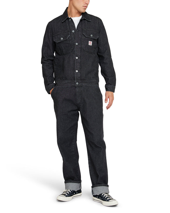 Kanan Work Jacket - Washed Black, view 3|Model