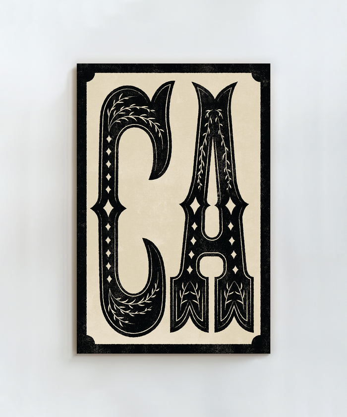 Large Letters - CA by Head West Studio