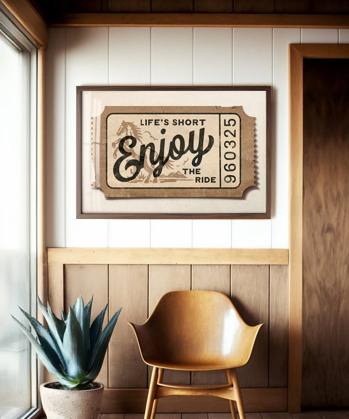 Life's Short, Enjoy the Ride by Head West Studio