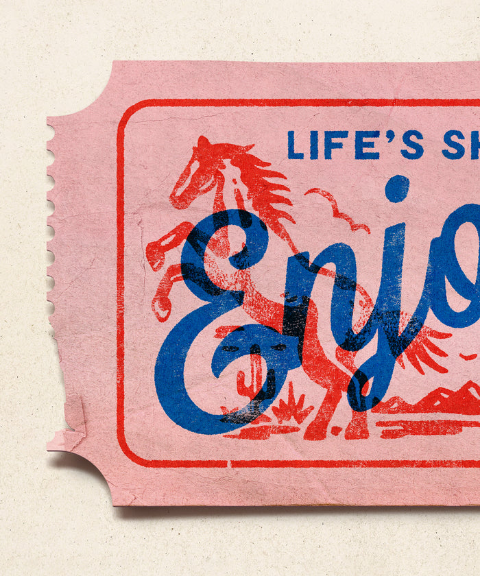 Life's Short, Enjoy the Ride by Head West Studio