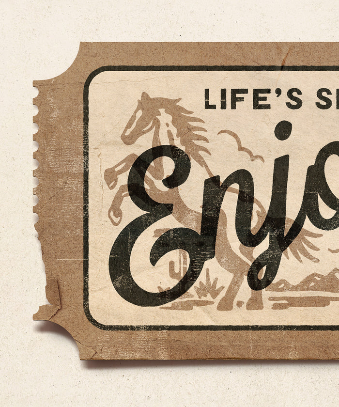 Life's Short, Enjoy the Ride by Head West Studio