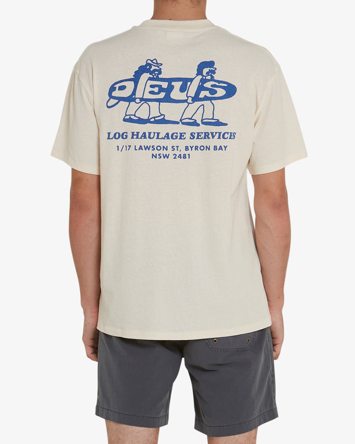 Log Haul Tee - Dirty White, view 2
