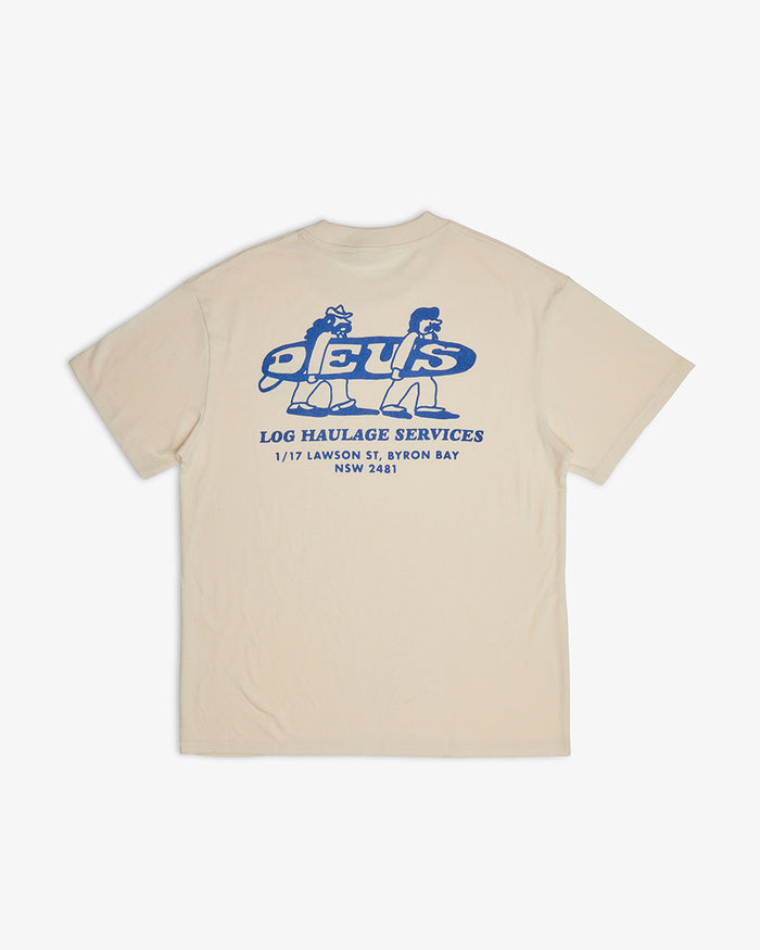 Log Haul Tee - Dirty White, view 4