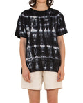 Lorrie Tee (Oversized Fit) - Shadow Grey Tie Dye, view 1|Model