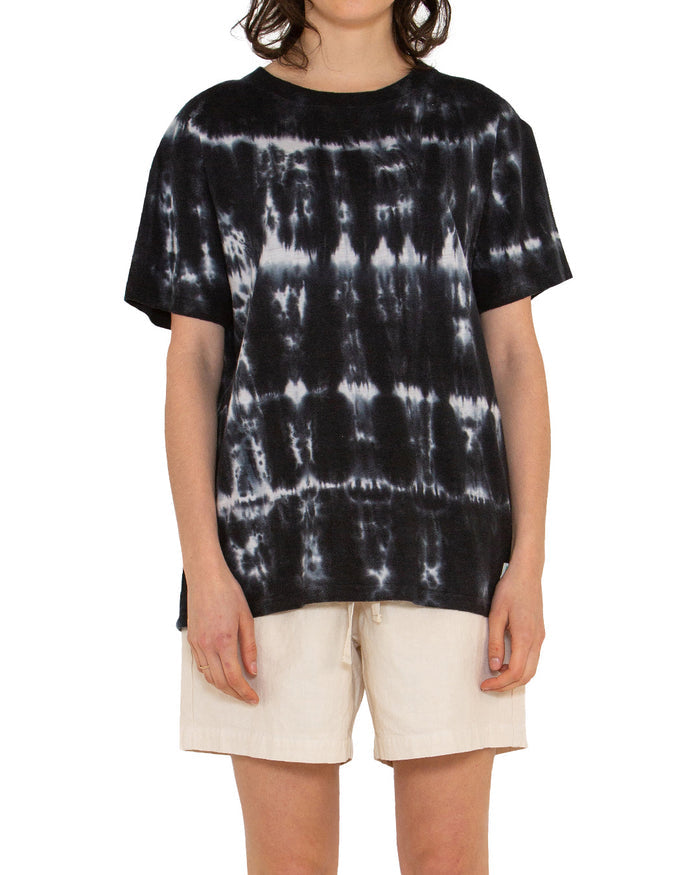 Lorrie Tee (Oversized Fit) - Shadow Grey Tie Dye, view 1|Model