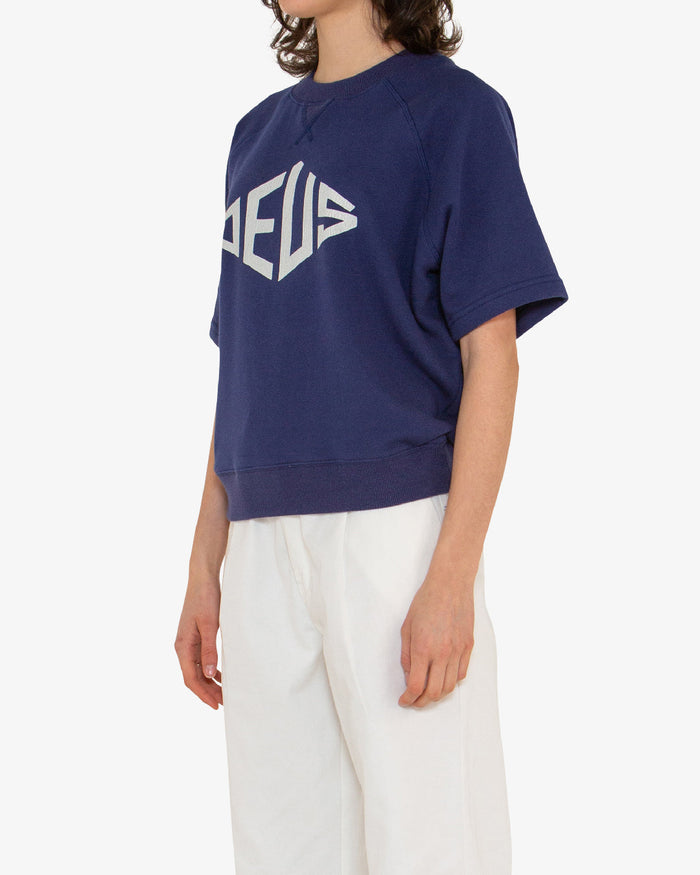 Lucky Short Sleeve Raglan - Twilight Blue, view 3|Model