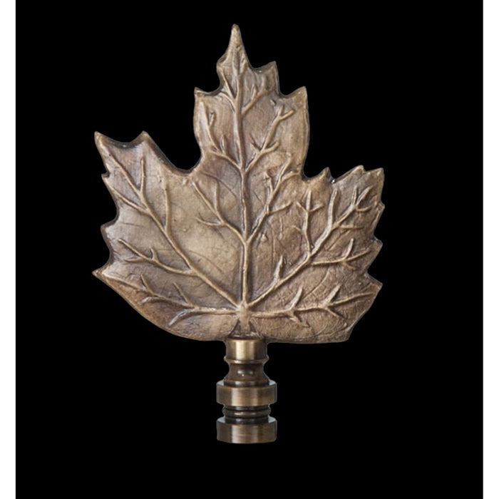 Maple Leaf Finial - Antique Brass