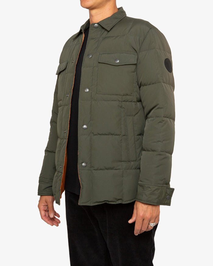 Maxwell Down Overshirt - Forest Green, view 3