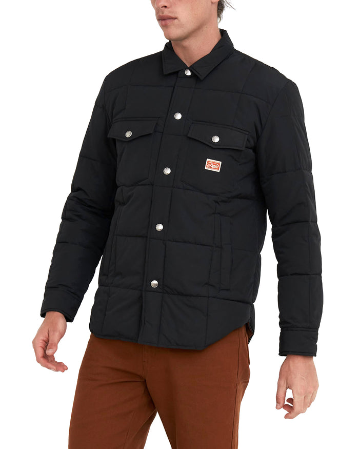 Maxwell Padded Overshirt - Black, view 1|Model