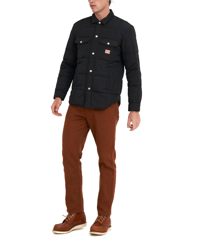 Maxwell Padded Overshirt - Black, view 2|Model