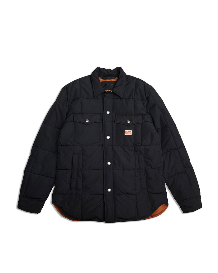 Maxwell Padded Overshirt - Black, view 5|Flatlay