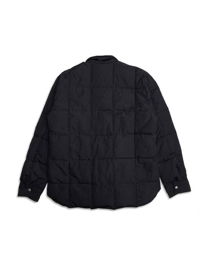 Maxwell Padded Overshirt - Black, view 6|Flatlay