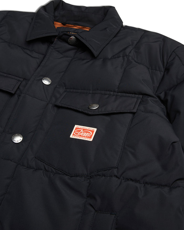 Maxwell Padded Overshirt - Black, view 7|Flatlay