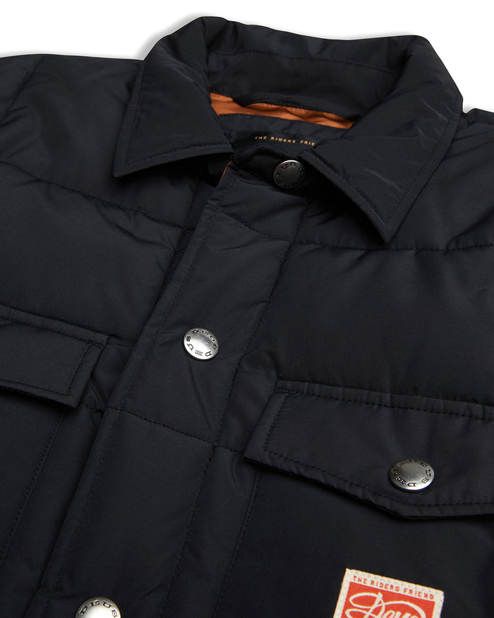 Maxwell Padded Overshirt - Black, view 8|Flatlay