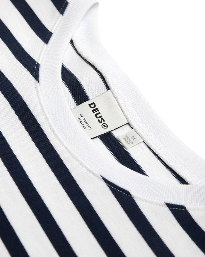 Minnie Stripe Tee (Relaxed Fit) - Navy / White, view 4|Flatlay