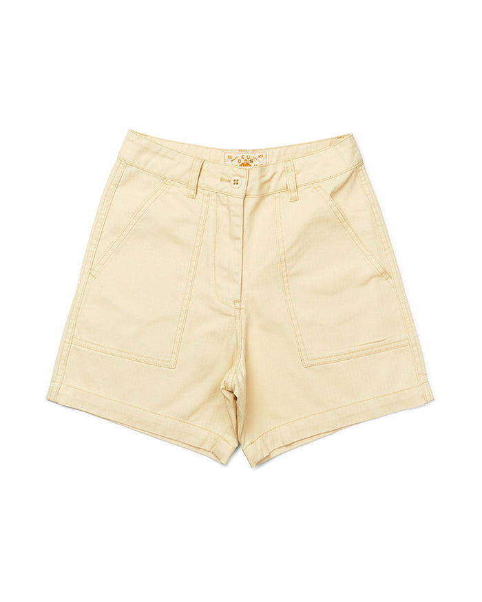 Mona Herringbone Short - Bone White, view 4|Flatlay