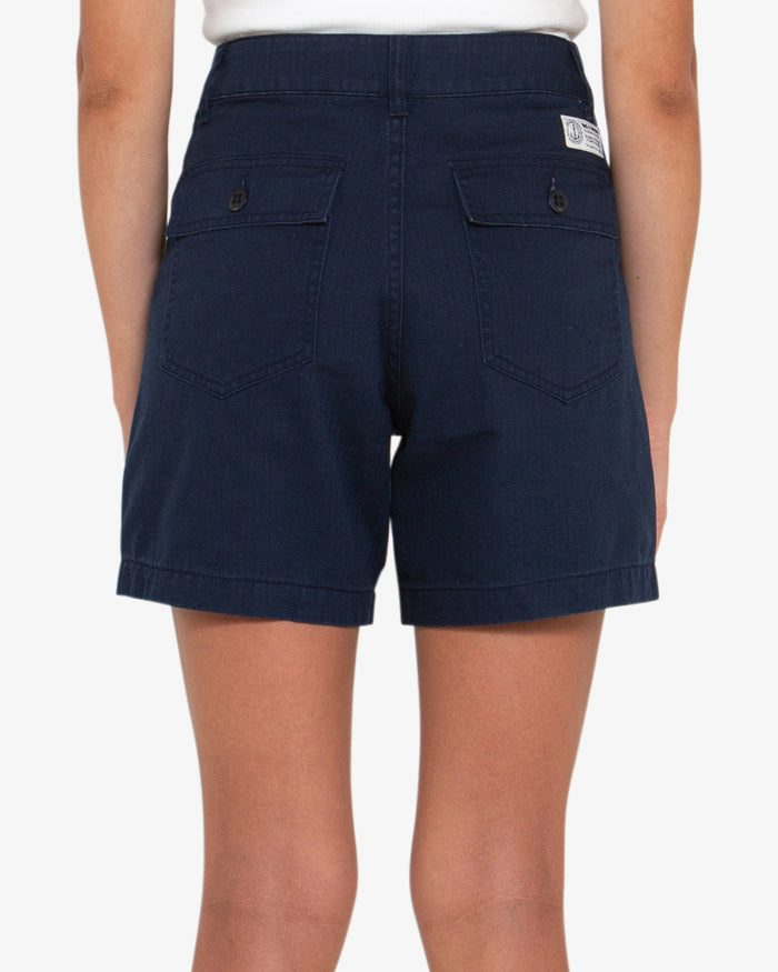 Mona Herringbone Short - Navy, view 2
