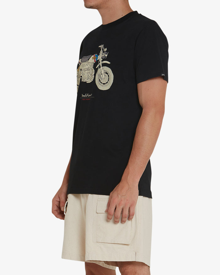 Monkey Tee - Black, view 3|Model