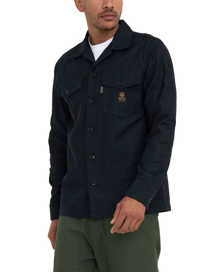 Monty Cordura Overshirt - Black, view 1|Model