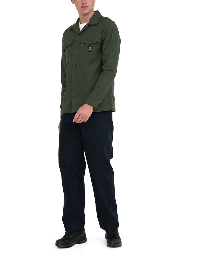 Monty Cordura Overshirt - Olive, view 4|Model