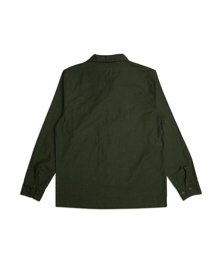 Monty Cordura Overshirt - Olive, view 6|Flatlay