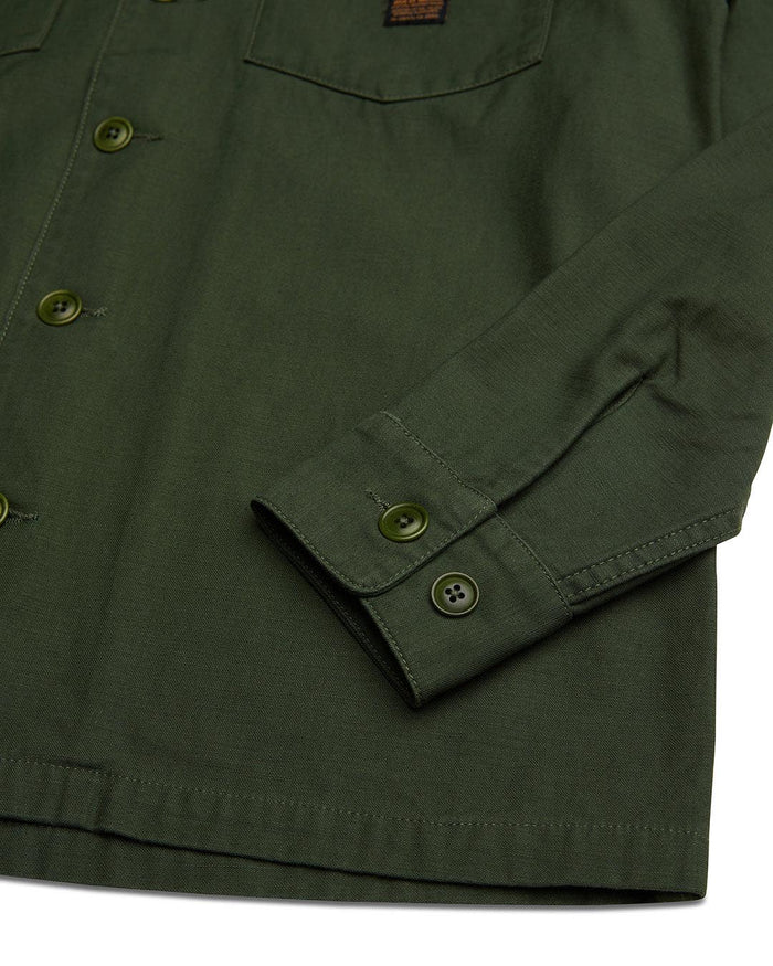 Monty Cordura Overshirt - Olive, view 8|Flatlay