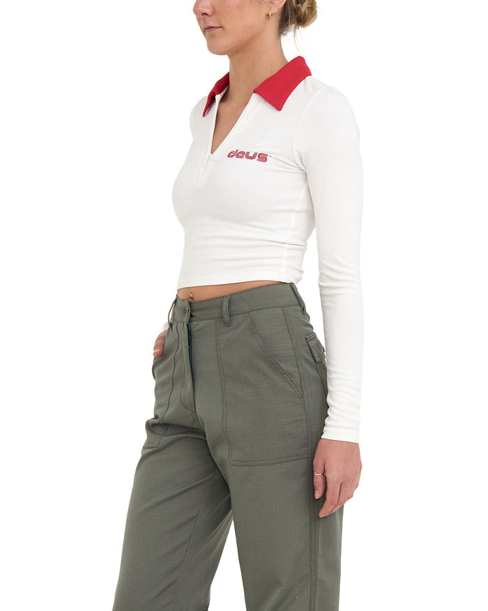 Morgan Long Sleeve Top - Vintage White, view 1|Model