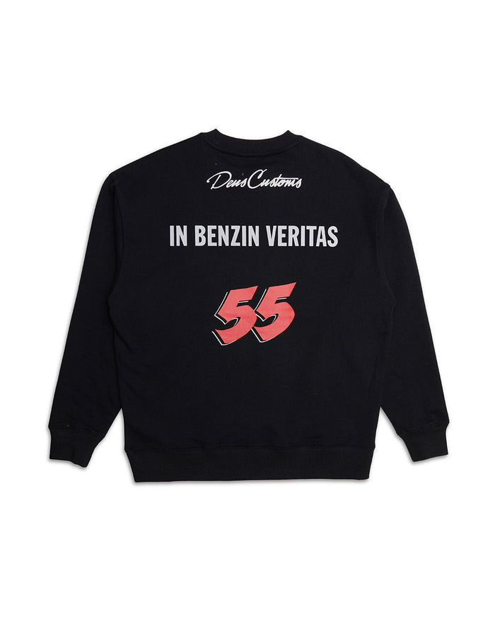 Moto Decal Crew - Black, view 6|Flatlay